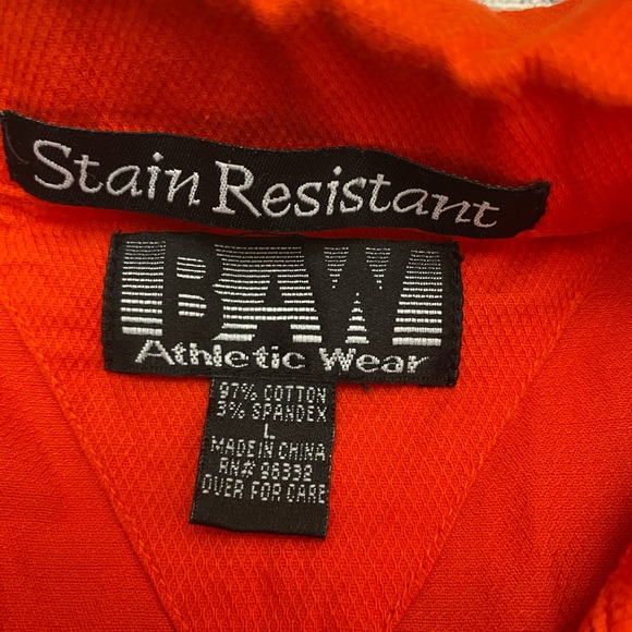 BAW Athletic Wear Short Sleeveless Orange Gators Button down Size Large - Picture 2 of 3
